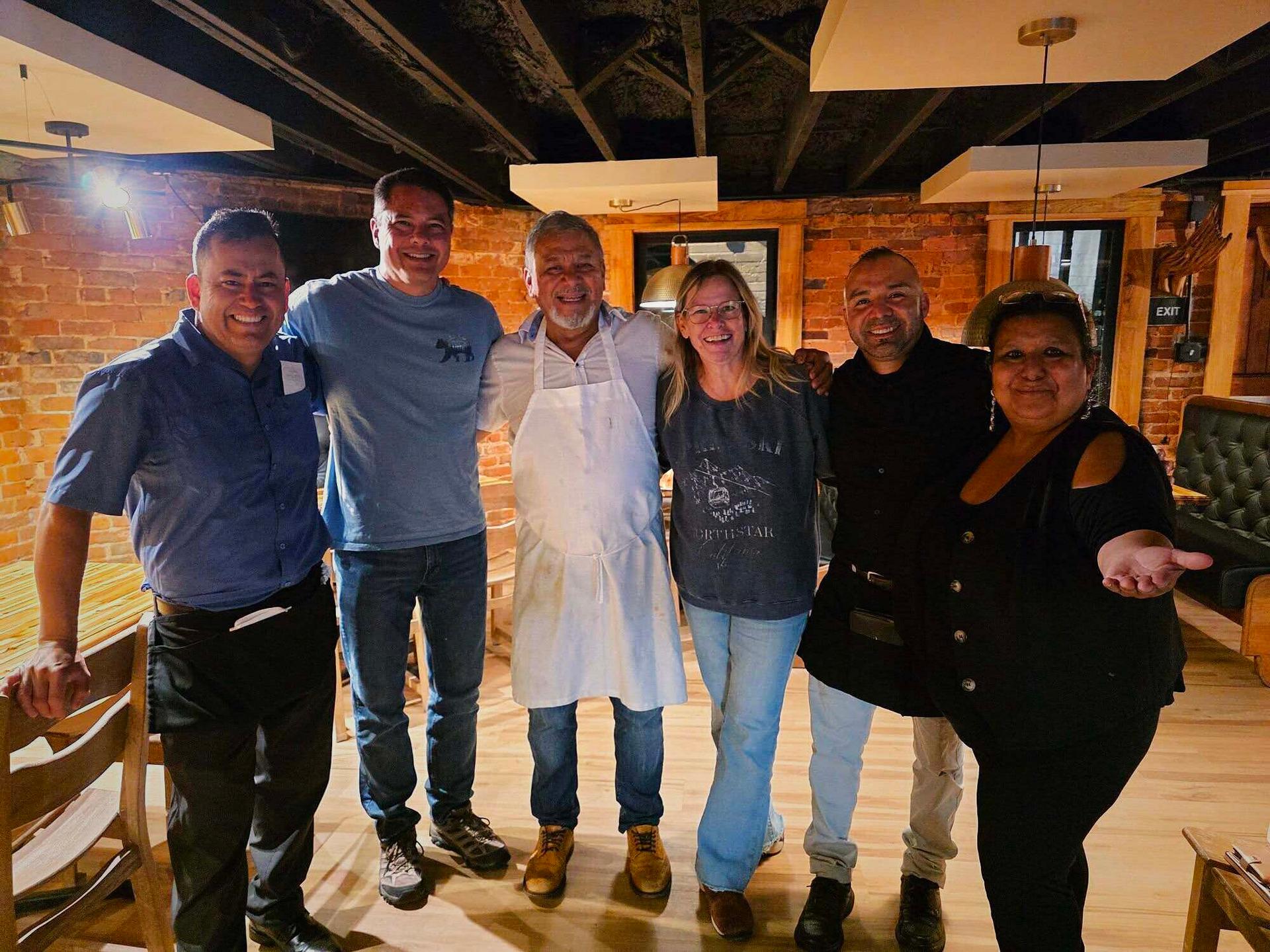 The Las Mas family and team together in the renovated White Street dining room